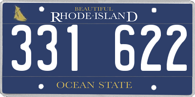 RI license plate 331622