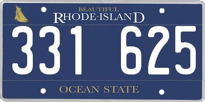 RI license plate 331625