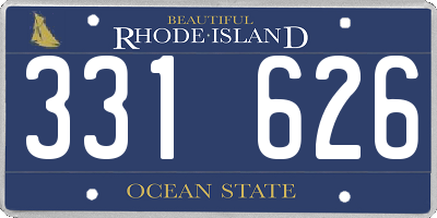 RI license plate 331626