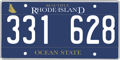 RI license plate 331628