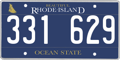 RI license plate 331629