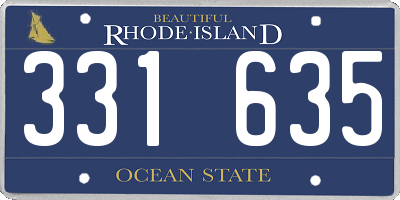 RI license plate 331635