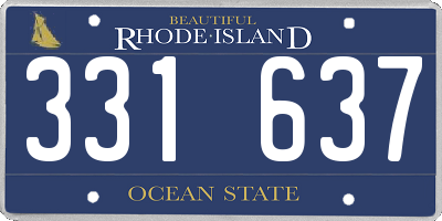 RI license plate 331637