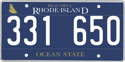 RI license plate 331650