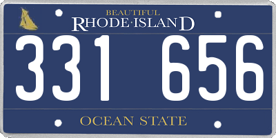 RI license plate 331656