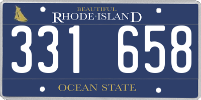 RI license plate 331658