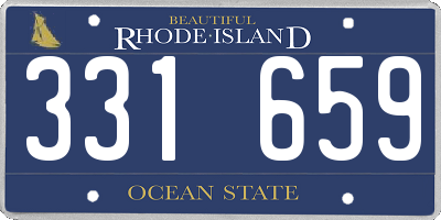 RI license plate 331659
