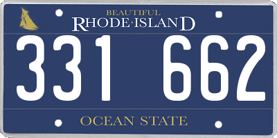 RI license plate 331662