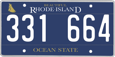RI license plate 331664