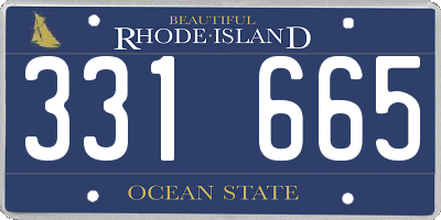 RI license plate 331665
