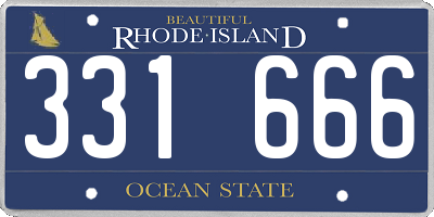 RI license plate 331666