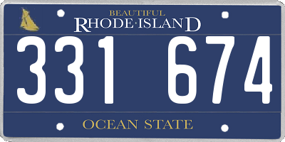 RI license plate 331674