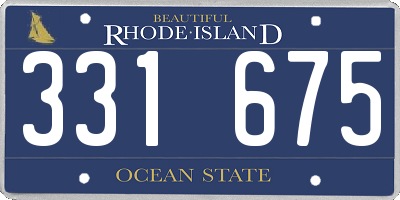 RI license plate 331675