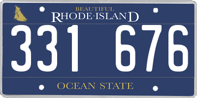 RI license plate 331676