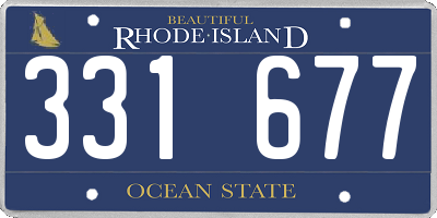RI license plate 331677