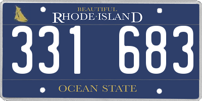 RI license plate 331683