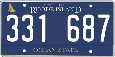 RI license plate 331687