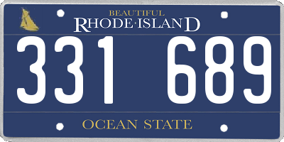RI license plate 331689