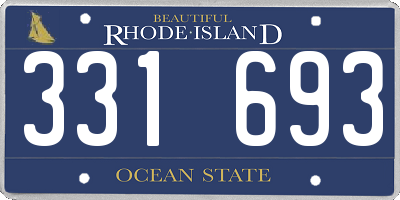RI license plate 331693