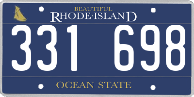 RI license plate 331698