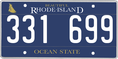 RI license plate 331699