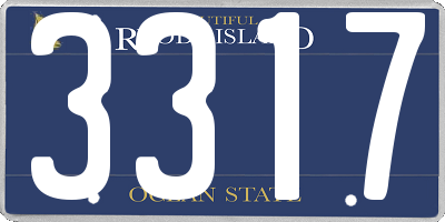 RI license plate 3317