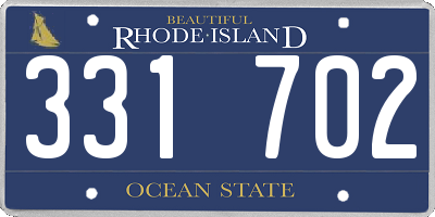 RI license plate 331702