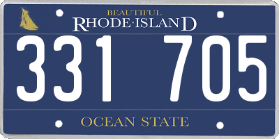 RI license plate 331705