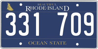 RI license plate 331709
