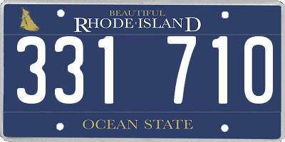 RI license plate 331710