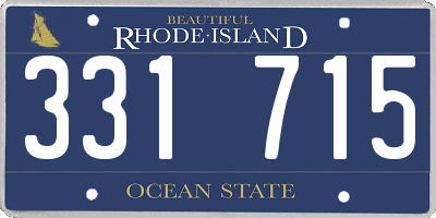 RI license plate 331715