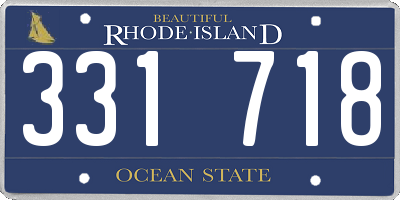 RI license plate 331718