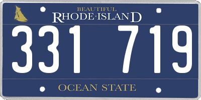RI license plate 331719