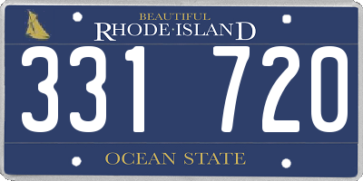 RI license plate 331720