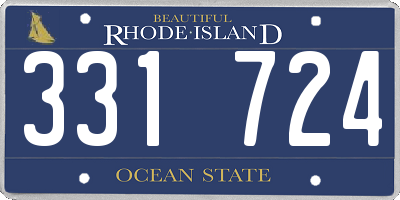 RI license plate 331724