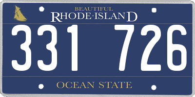RI license plate 331726