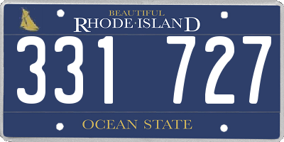 RI license plate 331727