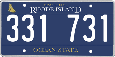 RI license plate 331731