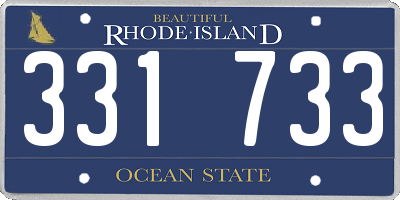 RI license plate 331733
