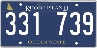 RI license plate 331739