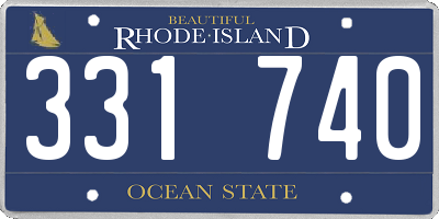 RI license plate 331740