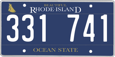 RI license plate 331741