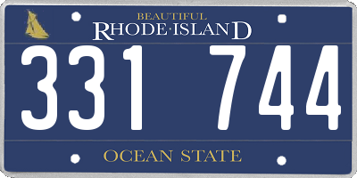 RI license plate 331744