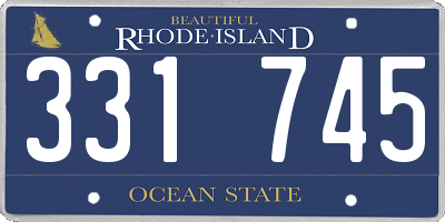 RI license plate 331745