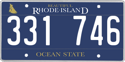 RI license plate 331746