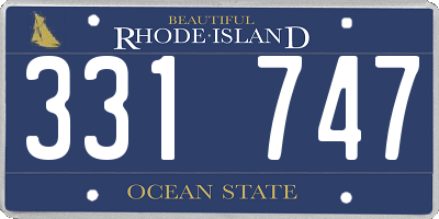 RI license plate 331747