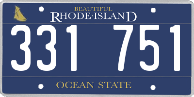 RI license plate 331751