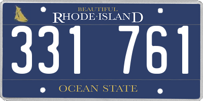 RI license plate 331761