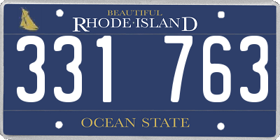 RI license plate 331763
