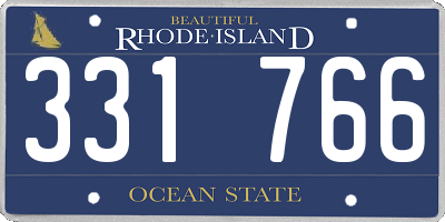 RI license plate 331766